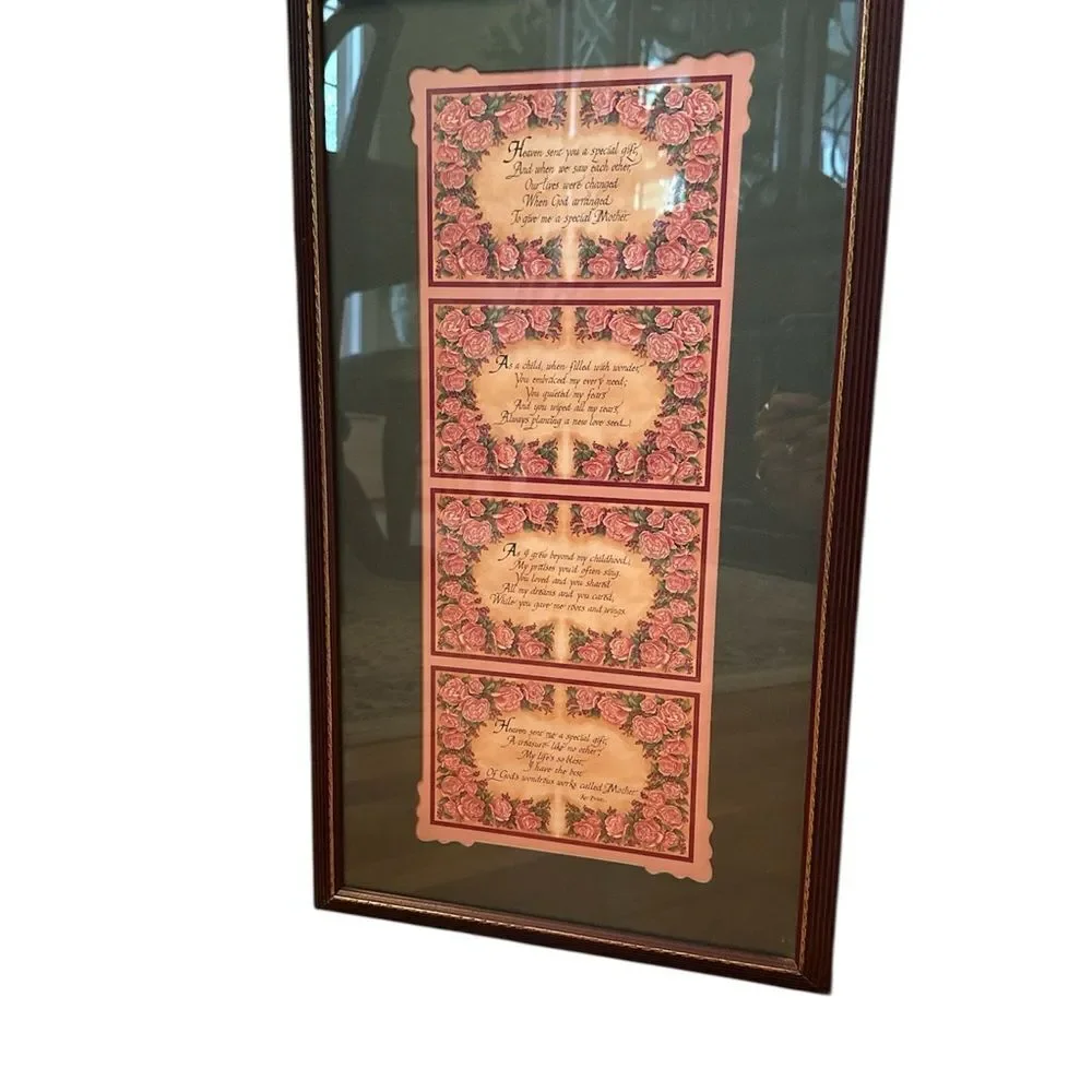 Home Interiors Wooden  Framed Poem By Ken Brown 